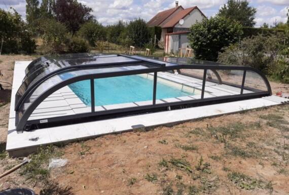 Réalisation d'un abri de piscine Gustave Rideau à Semblancay pour David