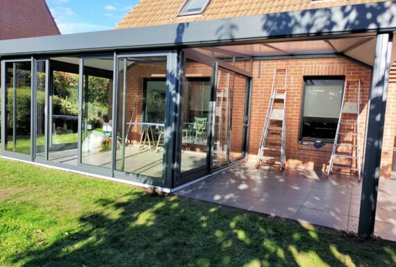 Réalisation d'une véranda Gustave Rideau à Valenciennes pour Michel