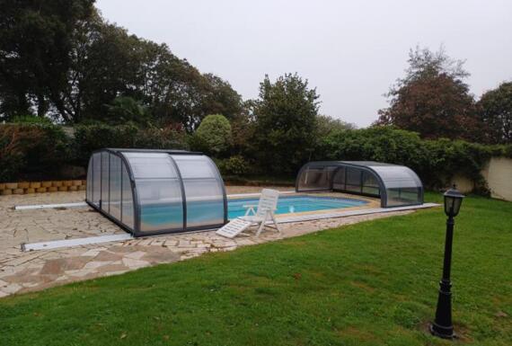 Réalisation d'un abri de piscine Gustave Rideau à Queven pour PATRICK