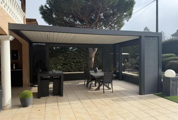 Réalisation d'une pergola Gustave Rideau à Grenay pour SERGE ET KARINE