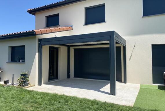 Réalisation d'une pergola Gustave Rideau à Reyrieux pour Ivan