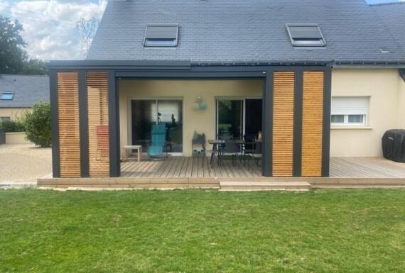 Réalisation d'une pergola Gustave Rideau à Malestroit pour Franck