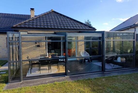 Réalisation d'un abri de terrasse Gustave Rideau à Saint-Tricat pour Mathieu