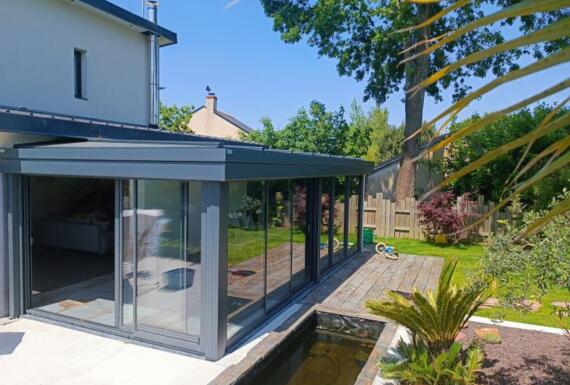 Réalisation d'une véranda Gustave Rideau à Grandchamps-des-Fontaines pour Maxime
