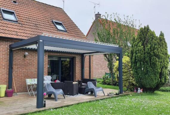 Réalisation d'une pergola Gustave Rideau à Cysoing pour PASCAL