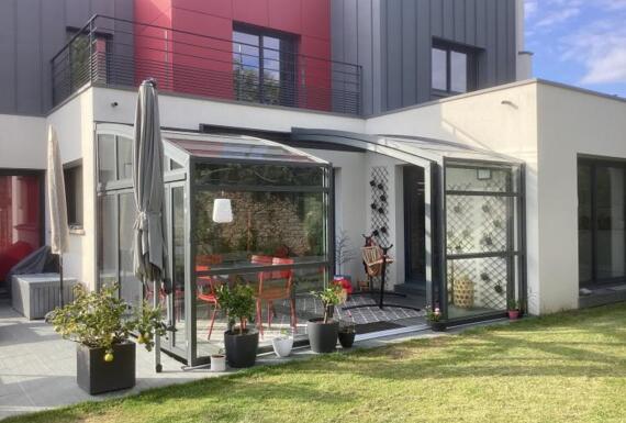 Réalisation d'un abri de terrasse Gustave Rideau à Dinard pour Anne