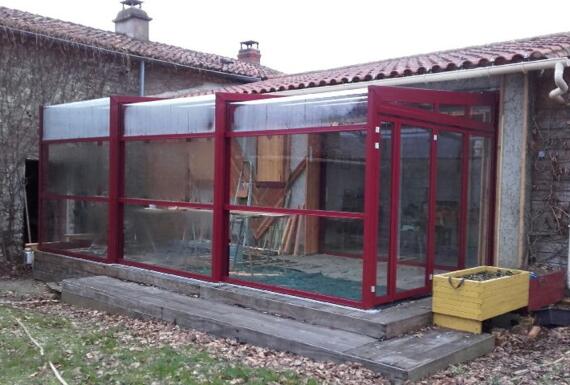 Réalisation d'un abri de terrasse Gustave Rideau à Le Cellier pour Jean Pierre
