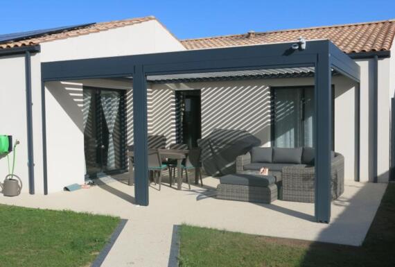 Réalisation d'une pergola Gustave Rideau à Muron pour Francis et Martine