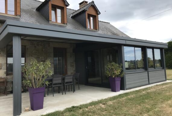 Réalisation d'une véranda Gustave Rideau à Saint-Calais-du-Desert pour Guenael