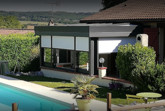 Réalisation d'une véranda Gustave Rideau à Levignac pour Jean-Louis