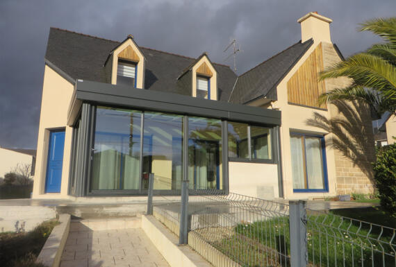 Réalisation d'une véranda Gustave Rideau à Quimper pour Claudie