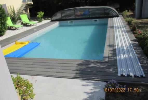 Réalisation d'un abri de piscine Gustave Rideau à Chateau-d’Olonne pour Joël