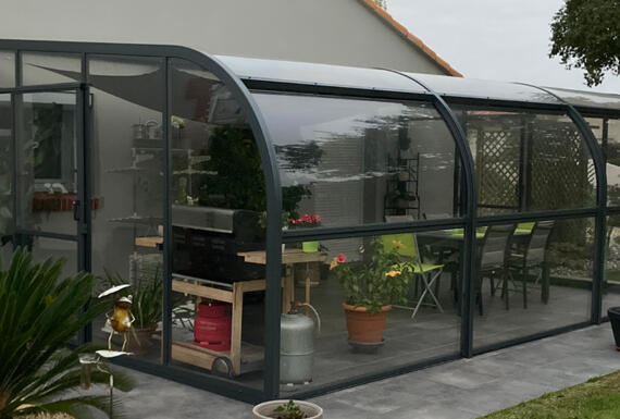 Réalisation d'un abri de terrasse Gustave Rideau à Corsept pour Dominique