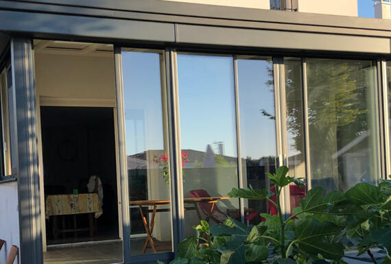 Réalisation d'une véranda Gustave Rideau à Saint-Selve pour Robert et Pascale