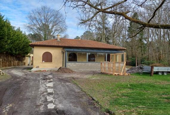 Réalisation d'une véranda Gustave Rideau à Salaunes pour Frédéric et Emilie
