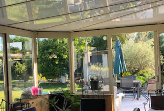 Réalisation d'un abri de piscine Gustave Rideau à Beurlay pour Bruno