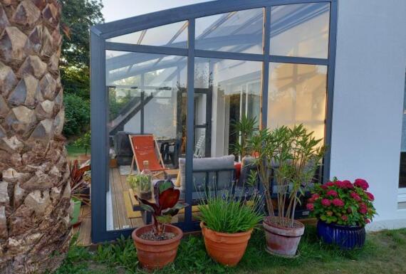 Réalisation d'un abri de terrasse Gustave Rideau à Plouzane pour Yannick, Raymonde