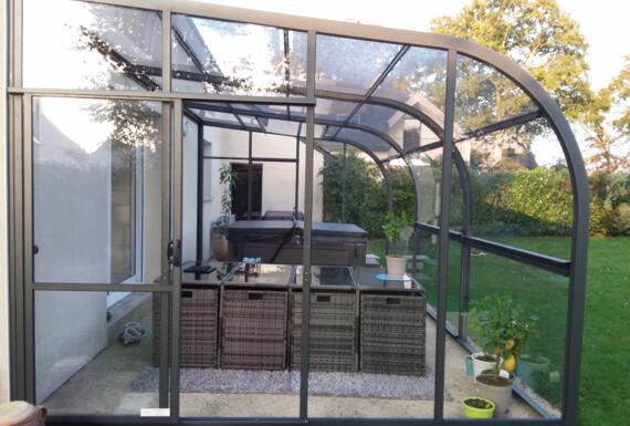 Réalisation d'un abri de terrasse Gustave Rideau à Lauzach pour Cyrille