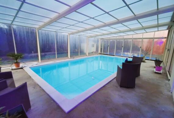 Réalisation d'un abri de piscine Gustave Rideau à Serris pour Jean-Marc