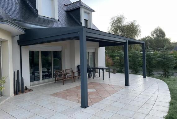 Réalisation d'une pergola Gustave Rideau à Guerande pour Hervé
