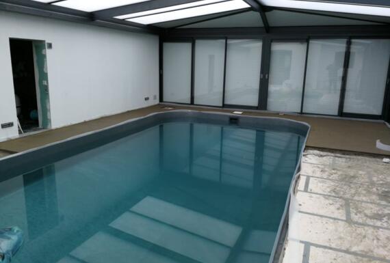 Réalisation d'un abri de piscine Gustave Rideau à Oppy pour Benoît