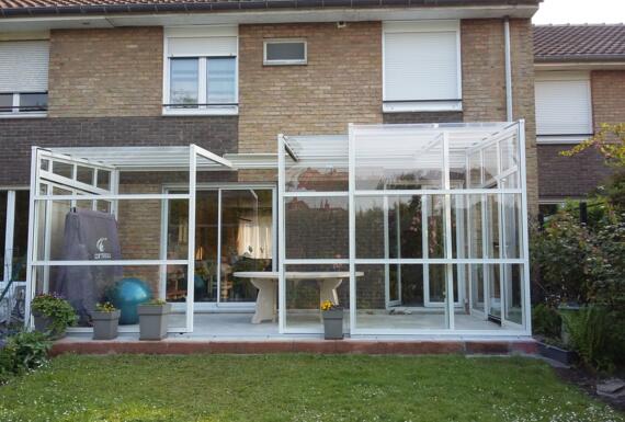 Réalisation d'un abri de terrasse Gustave Rideau à Wasquehal pour Christophe
