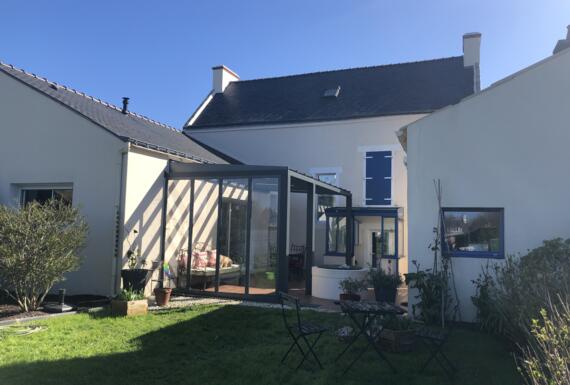 Réalisation d'une pergola Gustave Rideau à Riantec pour Joëlle et Serge