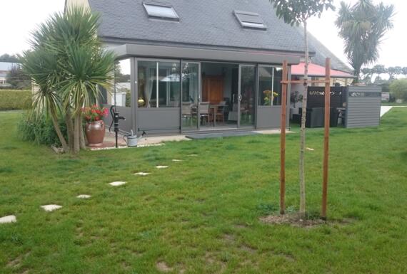 Réalisation d'une véranda Gustave Rideau à Noyal-Pontivy pour Jocelyne