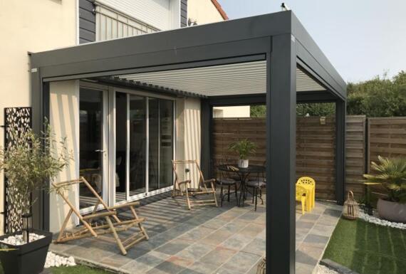 Réalisation d'une pergola Gustave Rideau à Saint-Philbert-de-Grand-Lieu pour Bernard
