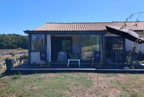 Réalisation d'une véranda Gustave Rideau à Sigoules-Et-Flaugeac pour Bernard