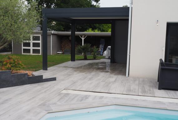Réalisation d'une pergola Gustave Rideau à Montfort-sur-Meu pour Yann