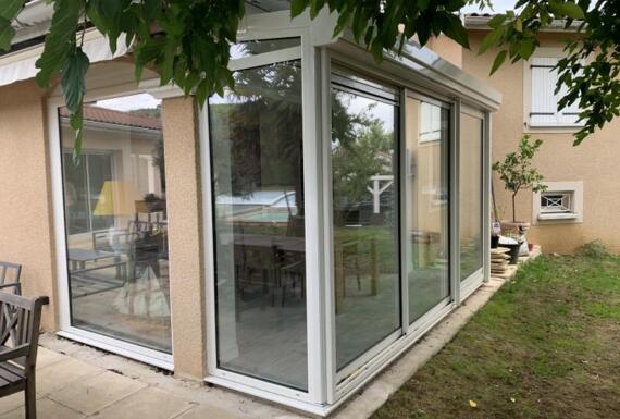 Réalisation d'une véranda Gustave Rideau à Lucenay pour Christian et ghyslaine