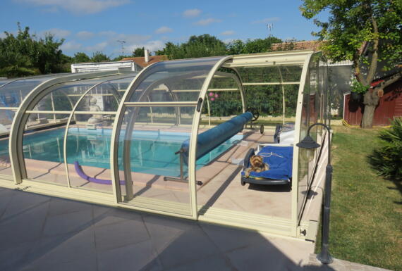 Réalisation d'un abri de piscine Gustave Rideau à Marans pour Gilles