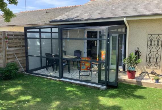 Réalisation d'un abri de terrasse Gustave Rideau à Ecouflant pour Gerard