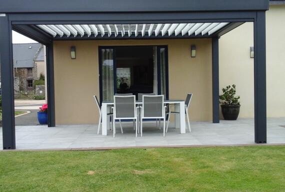 Réalisation d'une pergola Gustave Rideau au Minihic-sur-Rance pour Joel