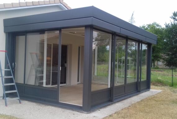 Réalisation d'une véranda Gustave Rideau à Hourtin pour Patrick et Danielle