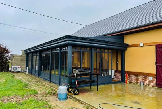 Réalisation d'une véranda Gustave Rideau à Campeaux pour Michel