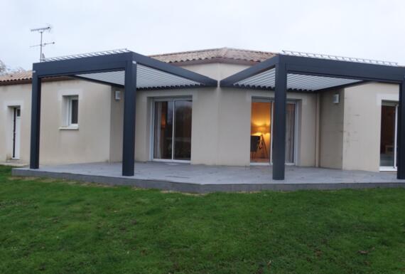 Réalisation d'une pergola Gustave Rideau à Rocheserviere pour Ludovic et Jessica