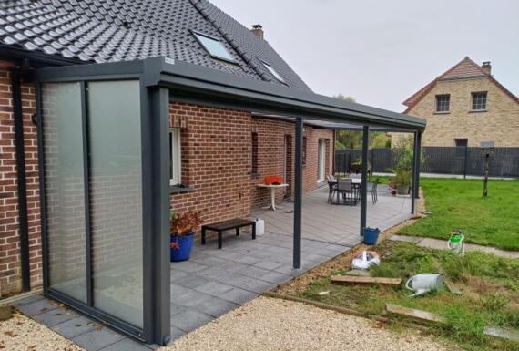 Réalisation d'une pergola Gustave Rideau à Heuringhem pour Stéphane
