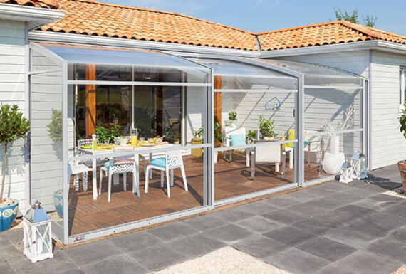 Réalisation d'un abri de terrasse Gustave Rideau à La Seguiniere pour Véronique et Gérard