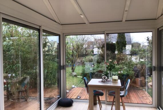 Réalisation d'une véranda Gustave Rideau à Baron-sur-Odon pour Olivier et Jocelyne