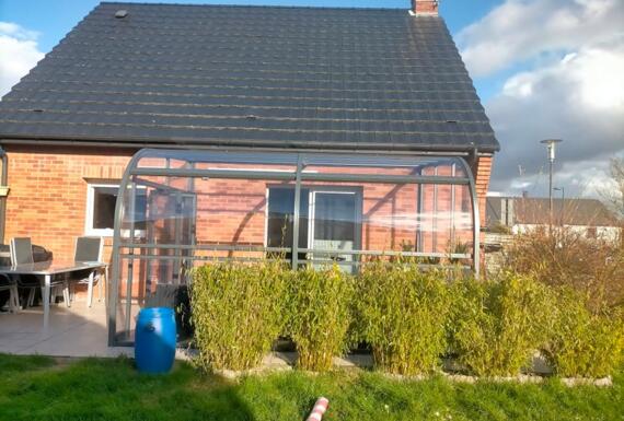 Réalisation d'un abri de terrasse Gustave Rideau à Merville pour Aurelie