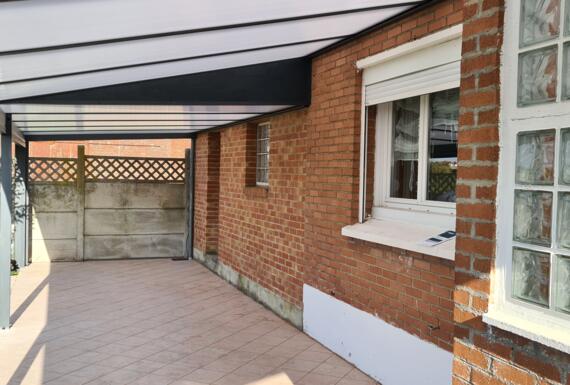Réalisation d'une pergola Gustave Rideau à Noeux-Les-Mines pour Magalie et David