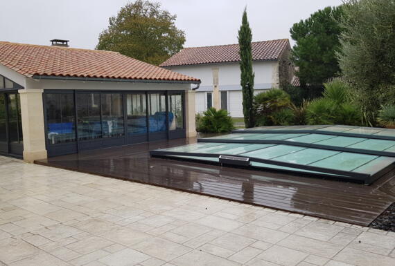 Réalisation d'un abri de piscine Gustave Rideau à Fontenet pour Cédric