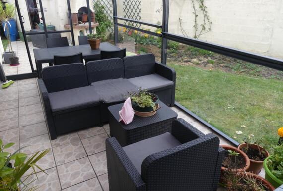 Réalisation d'un abri de terrasse Gustave Rideau à Bethune pour Alain