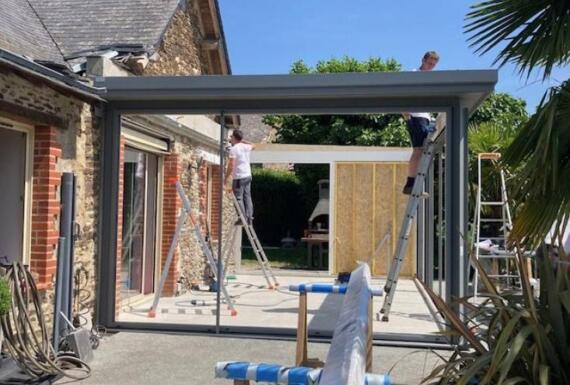 Réalisation d'une véranda Gustave Rideau à Angers pour Aurélie