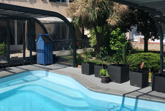 Réalisation d'un abri de piscine Gustave Rideau à Talmont-Saint-Hilaire pour Alain