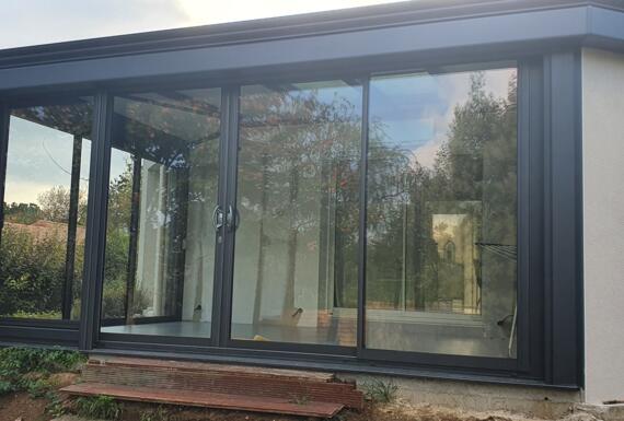 Réalisation d'une véranda Gustave Rideau à Basse-Goulaine pour Eric et Charlotte