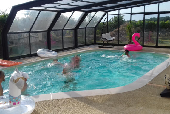 Réalisation d'un abri de piscine Gustave Rideau à Villexavier pour Hervé