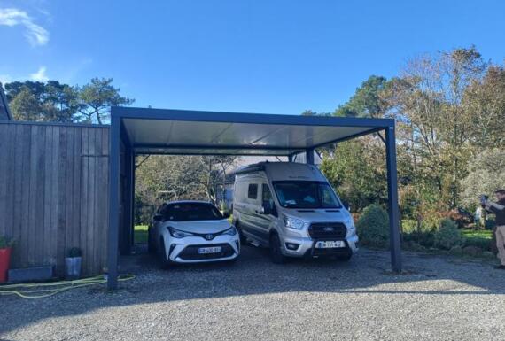 Réalisation d'une carport Gustave Rideau à Guerande pour Alain